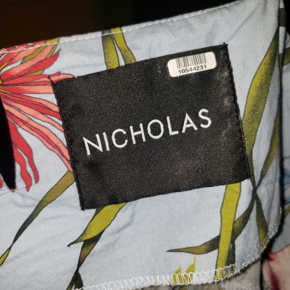 NICHOLAS water lily print spaghetti strap mini dress size 6 - Picture 7 of 10